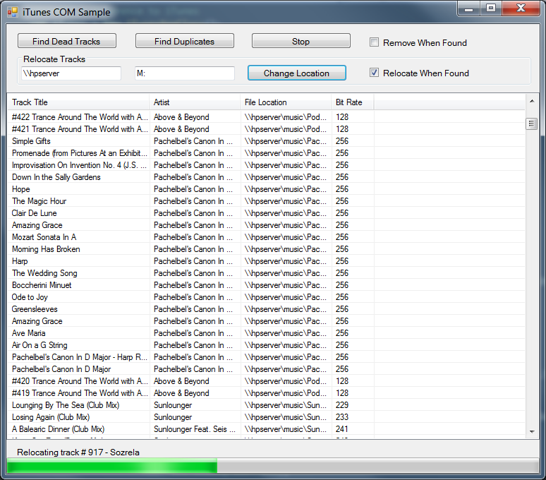 Itunes relocate tracks